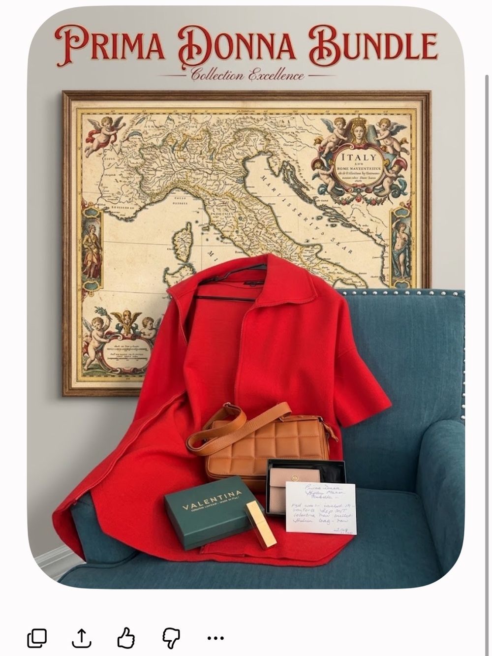 Prima Donna Bundle Red Coat s/m bag wallet tom ford lip
